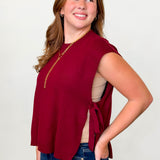 Wine Down Side Tie Sweater Vest