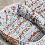 Vintage Floral Quilted Tote