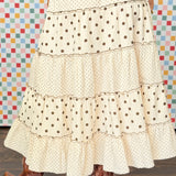 Dancing Dots Midi Skirt
