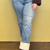 Get Cozy Sherpa Cuff Jeans