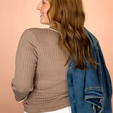 Stay In The Moment Ribbed Knit Top