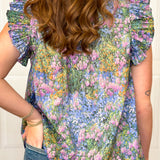 Watercolor Blooms Garden Blouse