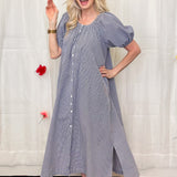 The Sidewalk Stroll Gingham Mumu