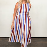 Changing Seasons Stripe Midi Dress