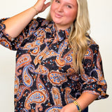 Upbeat About Paisley Blouse