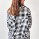 Wait For It Gingham Button Down Top