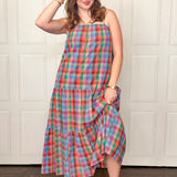 Daydream Plaid Maxi Dress