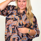 Upbeat About Paisley Blouse
