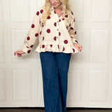 Spot On Button Down Blouse