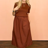 Cozy Contrast Midi Dress