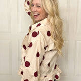 Spot On Button Down Blouse