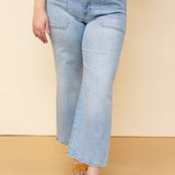 Tell Me More Wide Leg Cropped Jean