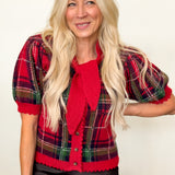 Tied & True Plaid Cardigan