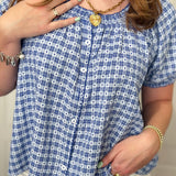 The Monday Blues Gingham Blouse