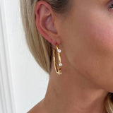 Willow Rhinestone Hoop Earrings