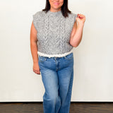 Braided Babe Cable Knit Vest