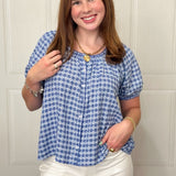 The Monday Blues Gingham Blouse