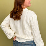 Sweetheart Cable Knit Sweater