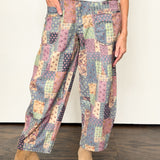 Master of Mixed Print Barrel Pant