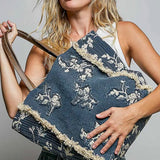 Drop It Denim Carryall Tote Bag