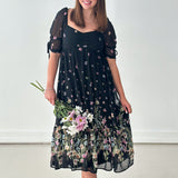 Free Flowing Floral Midi Dress