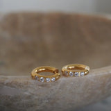 Bling Huggie Hoop Earrings