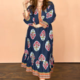 Wildflower Border Midi Dress