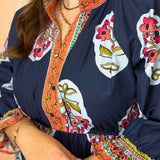 Wildflower Border Midi Dress