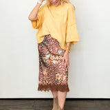 Seeing Spots & Petals Midi Skirt