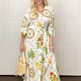 Santorini Sunset Maxi Dress