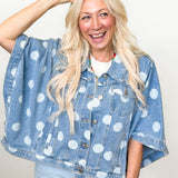 Drops Of Denim Poncho