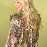 Planning For It Mixed Print Blouse
