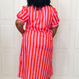 Hot Summer Stripes Midi Dress