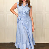 The Coastal Knot Wrap Dress