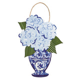 Blue Willow Hydrangea Door Hanger