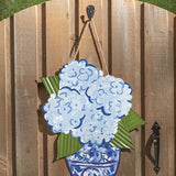 Blue Willow Hydrangea Door Hanger