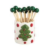 Christmas Toothpicks & Holder