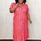 Hot Summer Stripes Midi Dress