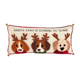 Santa Paws Jingle Hooked Dog Pillow
