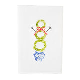 Snowman Topiary Hand Towel