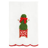 Snowman Topiary Tree Towel