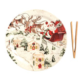 Santa Scene Plate Set