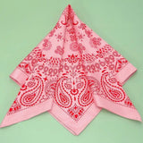 Paisley Pink Bandana Scarf