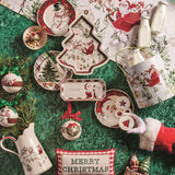 Vintage Santa Scene Table Runner