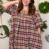 Classic Plaid Babydoll Dress