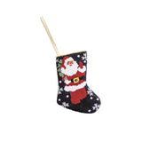 Holiday Needle Point Mini Stocking