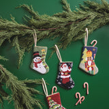 Holiday Needle Point Mini Stocking