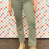Green With Envy Kick Demi Flare Jean