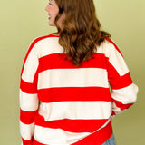 Cranberry Cream Sweater