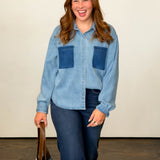 Mix Of Modern Touch Denim Top
